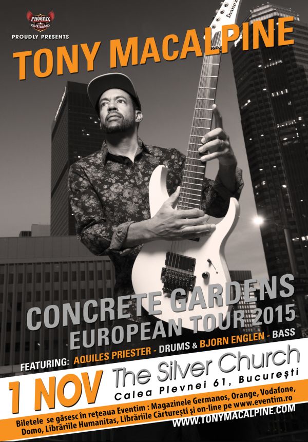 Demonstratie rock de zile mari pe 1 noiembrie. Tony Macalpine concerteaza in Romania
